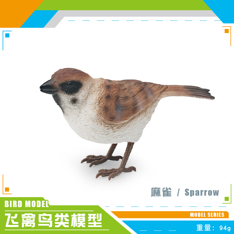 Simulación transfronteriza de aves modelo animal de pájaros flamencos, gorriones, papillones, juguetes de decoración estática