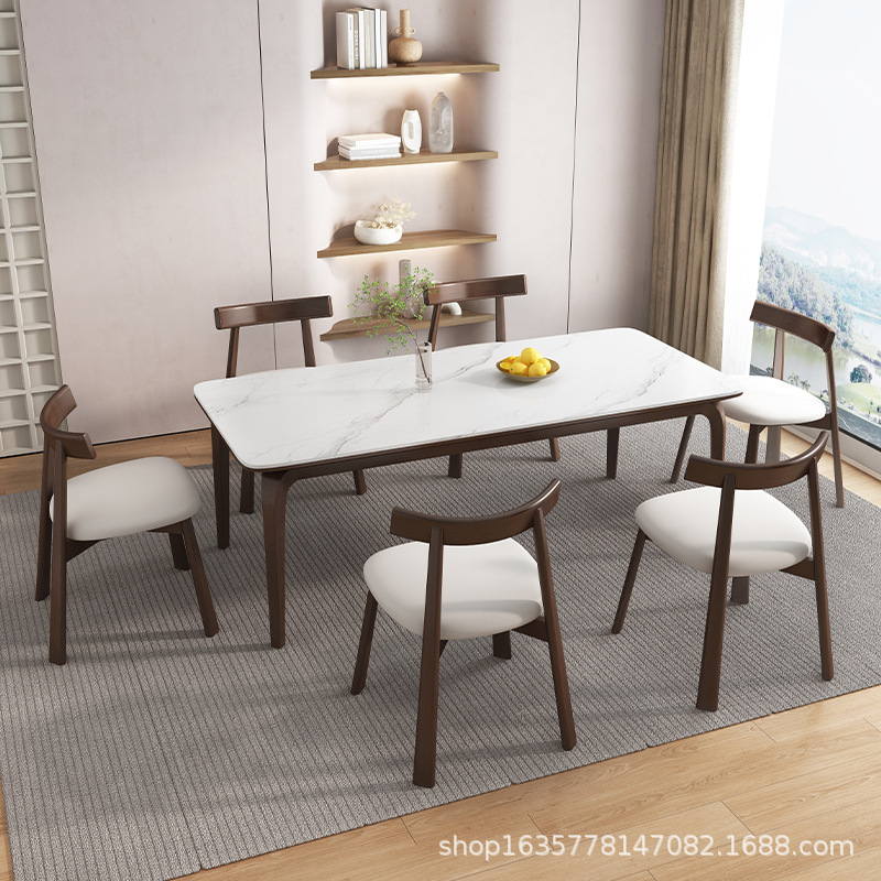 Mesa de comedor de madera maciza, mesa de madera maciza