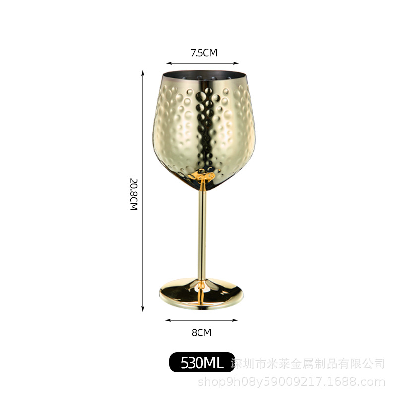 해머 포인트 레드 와인잔 530ml 골드