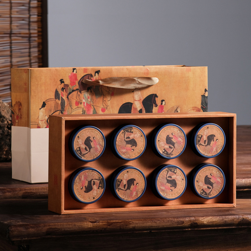 高档小泡罐茶礼盒装红茶包装空盒大红袍白茶龙井8罐通用制定