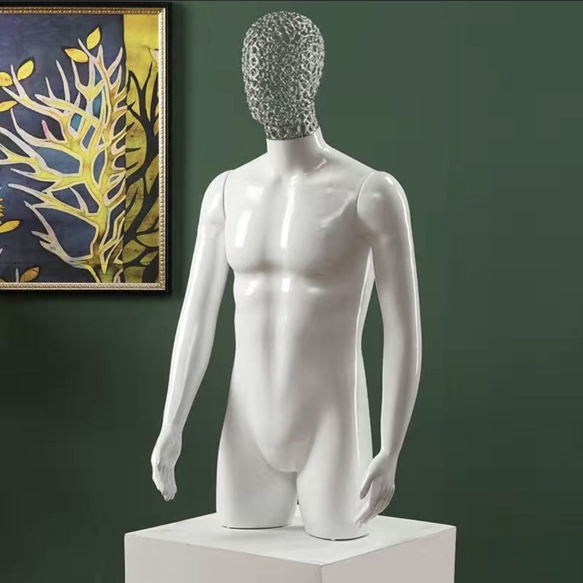 Modelo humano de busto modelo de ropa de cuerpo humano maniquí de busto simulación de ropa de cuerpo humano modelo de televisión masculino props image 9