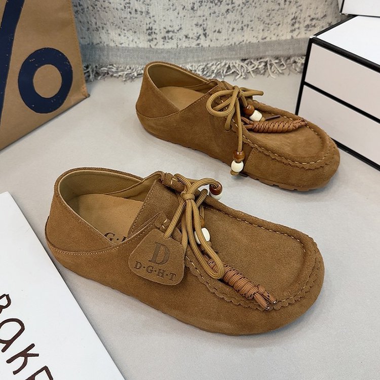 Zapatos retro retro de piel de veludo Bocken para mujeres 2025 otoño nuevo red red correa un pie de zapatos de calzado hombre pie dos zapatos