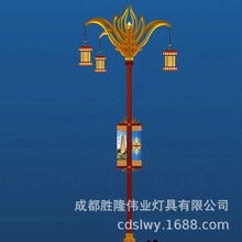 藏式双头太阳能景观灯特色民族风太阳能路灯成都路灯杆厂