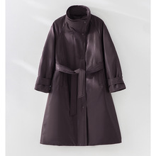 渴盼金属光泽修身鹅绒羽绒服女新款长款极寒高端保暖加厚冬装外套