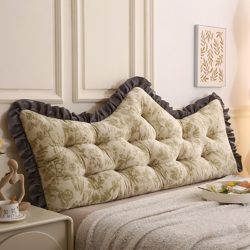 Wholesale crown pillow bedside cushion large backrest put bed pillow sofa bedside soft bag bedside waist pillow