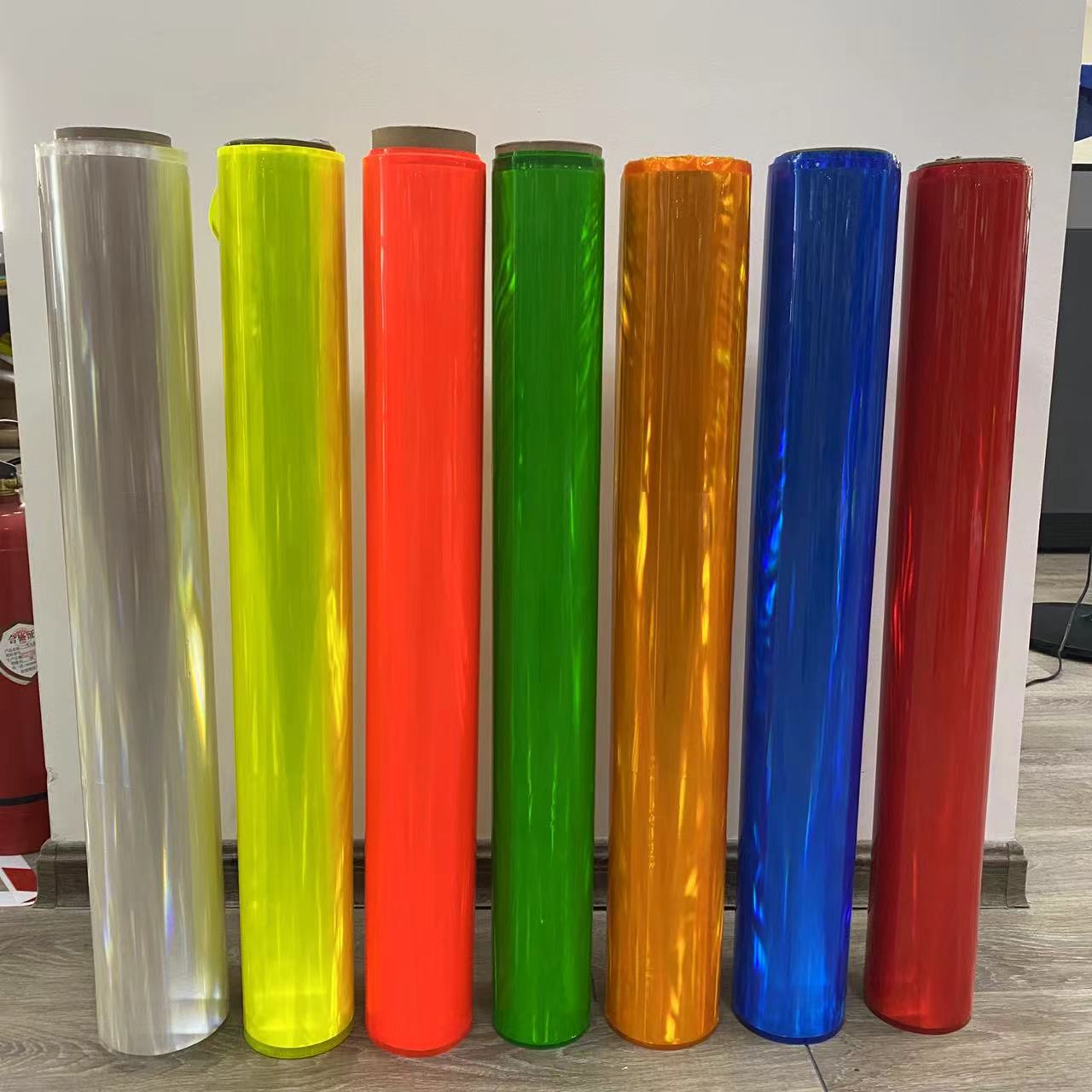 反光PVC片材 彩色PVC反光片反光材料无缝反光卷材 反光晶彩格片材