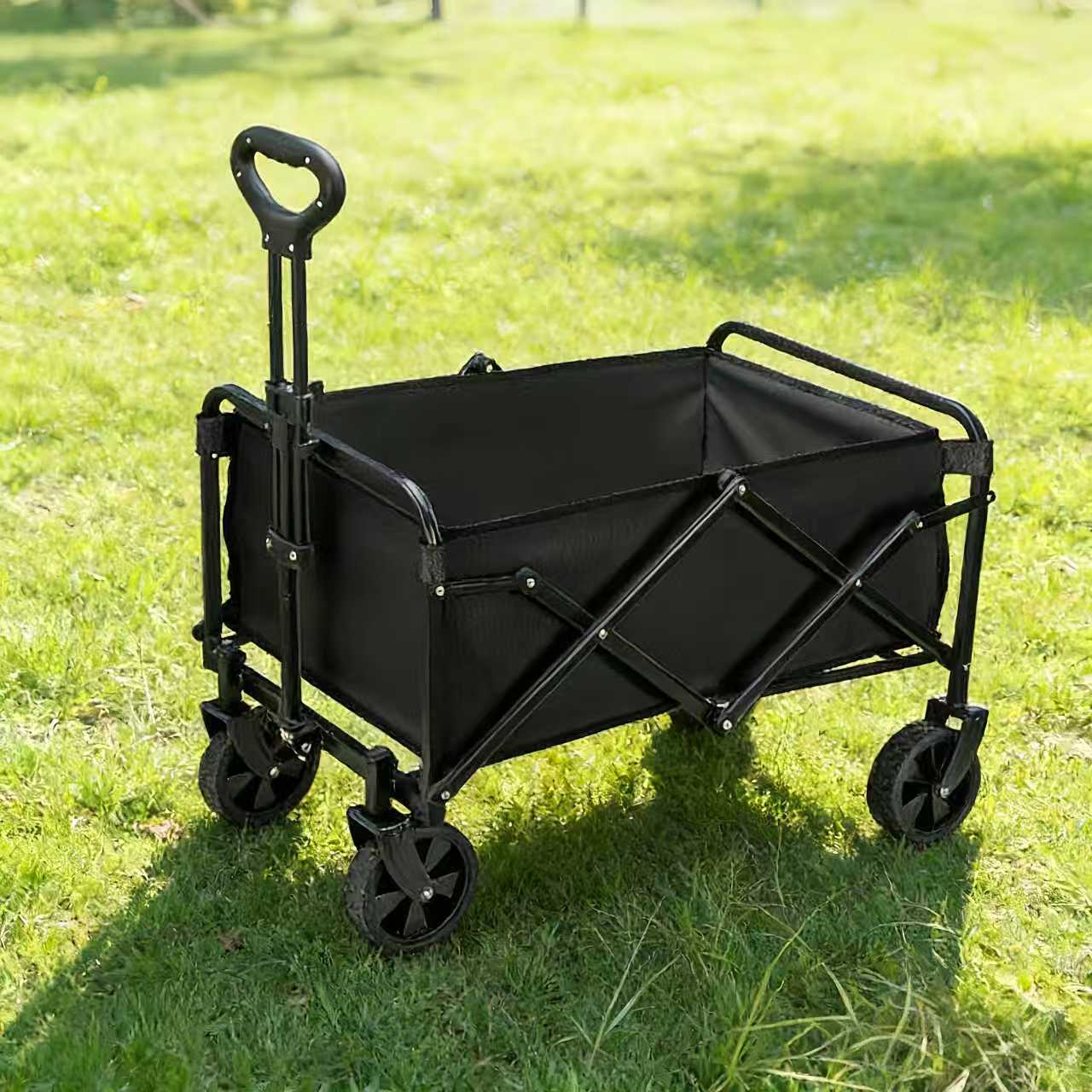 Camping Portable Camp Cart, Foldable Large-Capacity Handcart, Outdoor Stall Setup, Travel Parcel Pickup, Camping Cart