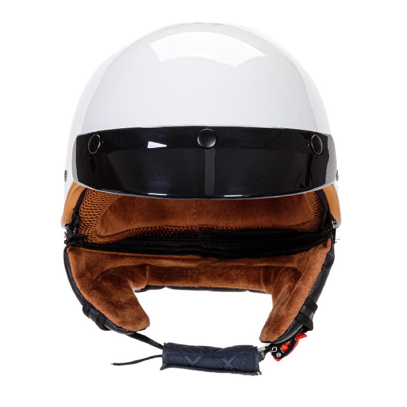 Vintage pusķivere ar malu ar noņemamu motocikla ķiveri ar priekšautiņu Elektriskā veloķivere Halewind_voghion.com