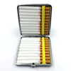 Cross -border tobacco fume metal cigarette case 20 men's PU cigarette box anti -pressure Cigarette case wholesale