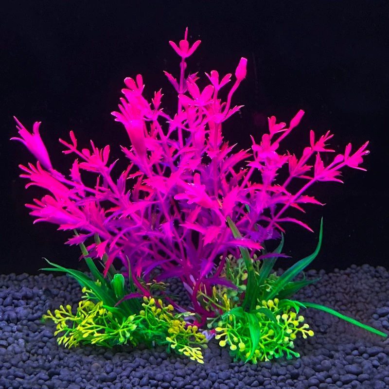 [鱼缸造景摆件塑料仿真水草假海草跨境水族箱装饰植物水族用品]