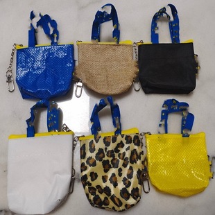 Spot PP Coin Bag Woven Coin Purse mini Metal Iron Chain Card Holder Jacquard Coin Purse Webbing Coated Waterproof