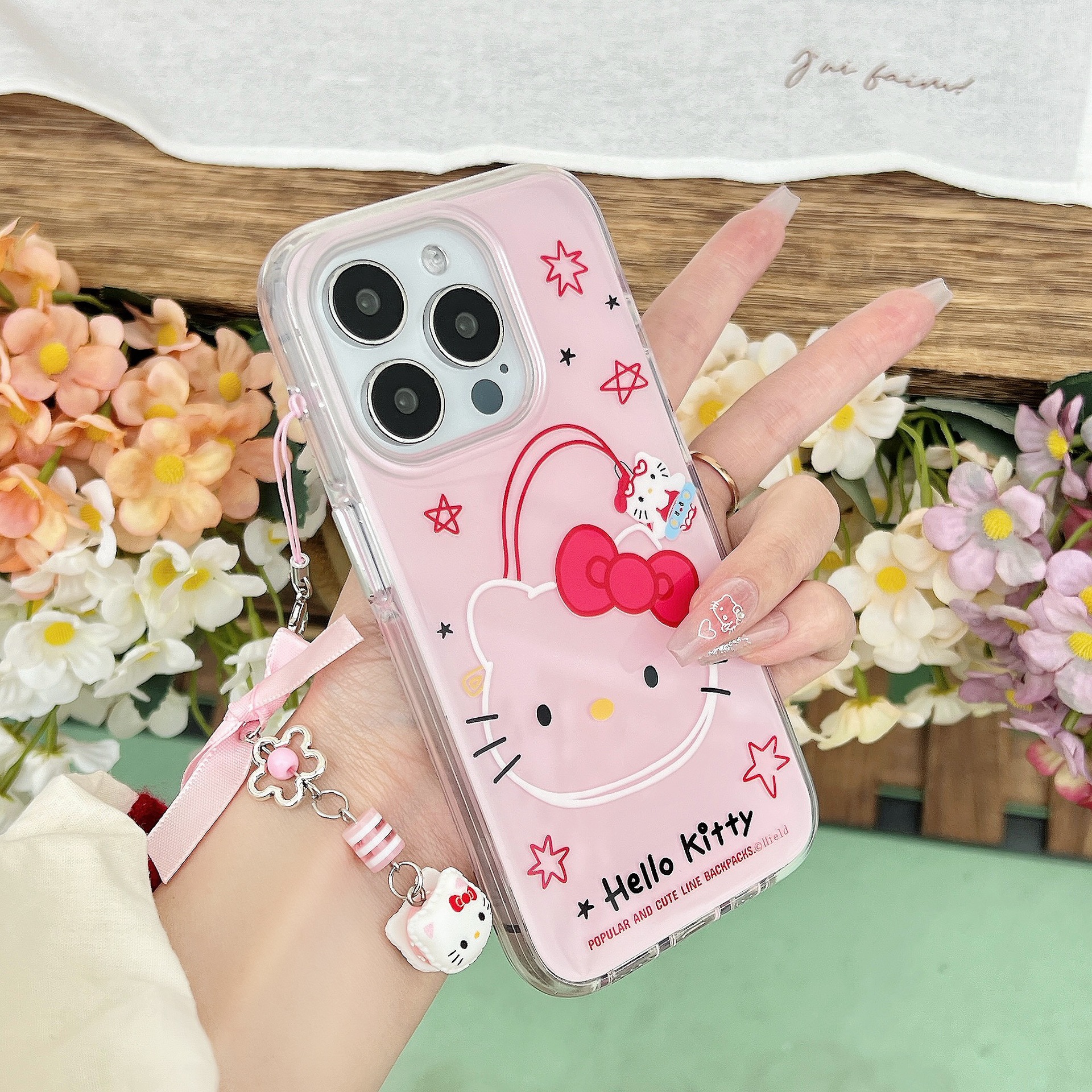 Líneas Graffiti KT bolsa para iPhone15/16 funda para teléfono móvil 15ProMax Fun 14/13 girl 16PM