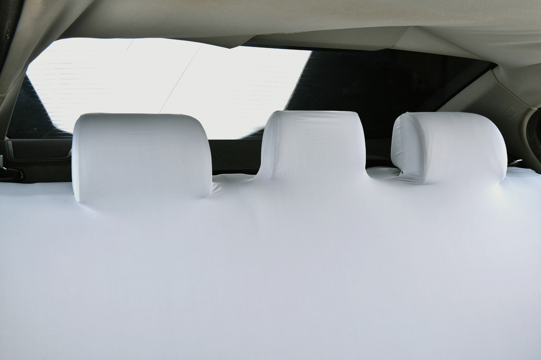 Elastic car cooling rear seat cushion cover, ice silk backrest seat cushion integrated seat protector, universal fit