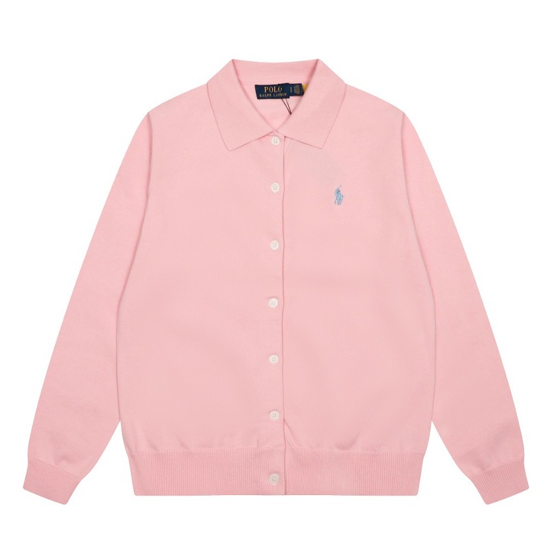 拉夫劳伦 Ralph Lauren 翻领纯色基础小马刺绣logo针织开衫长袖|undefined