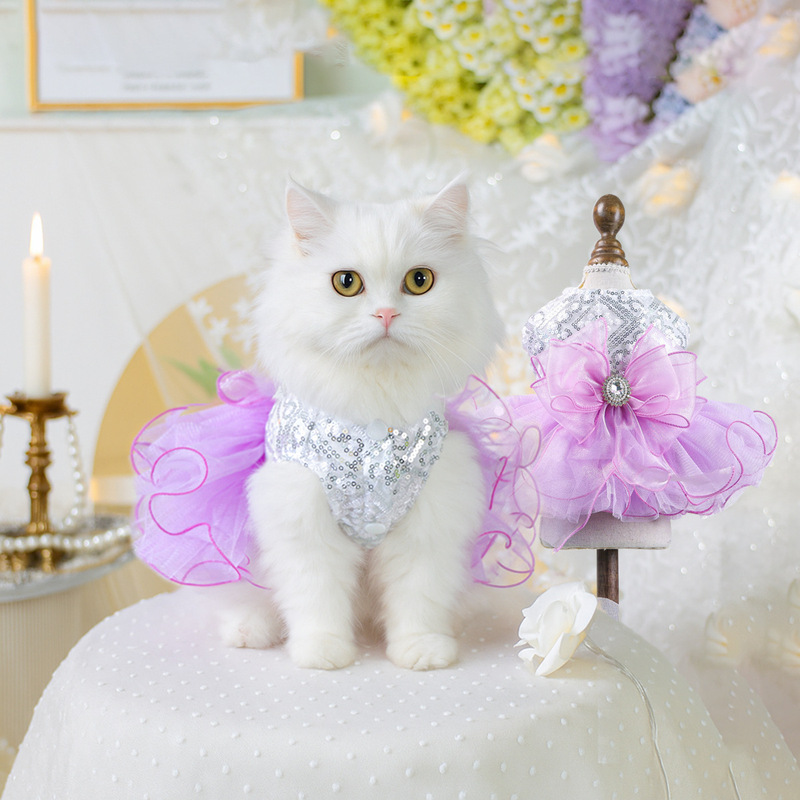 Pet Dresses, Pet Puppy Clothes, Cat Clothes, Anti-Shedding German Cat Clothes, Summer Wedding Dress Collection