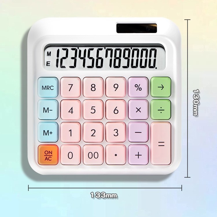 Calculadora de alto valor de color caramelo de dopamina, computadora solar multifuncional, oficina financiera para estudiantes al por mayor