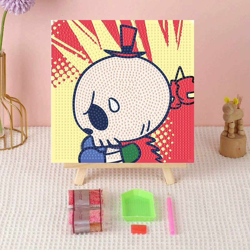 Алмазная вышивка (canvas) Genshin Impact DIY, 20×20 / 30×30, деревянная внутренняя рама и набор инструментов