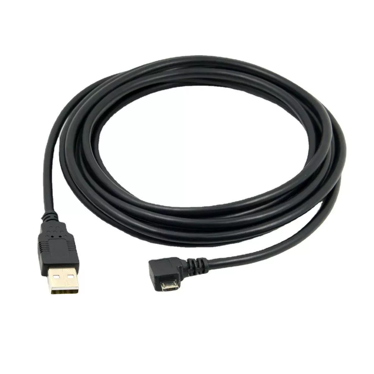 Кабель питания для телефона 2A USB 2.0 male к Micro USB, левый изгиб под углом 90°, кабель зарядки/передачи данных для наушников и планшета, 1.5м