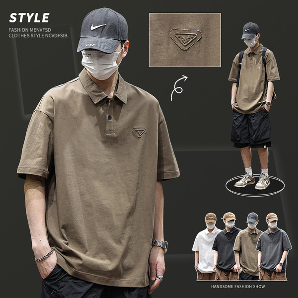 Retro fashionable short sleeve T-shirt