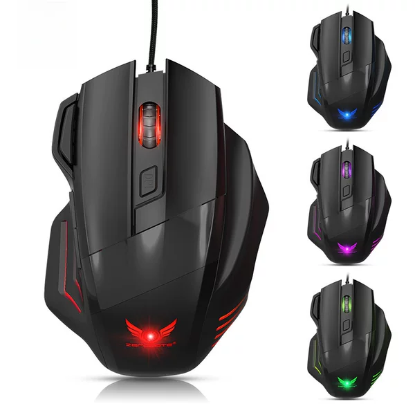 Cross-border hot e-sports chicken game mechanical mouse 7-button colorful breathing light desktop computer notebook Universal