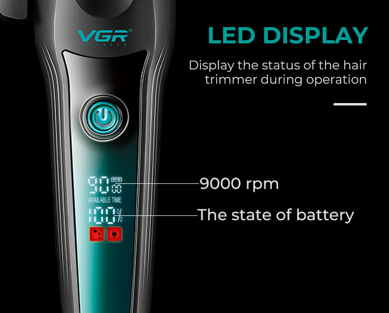 Professional Hair Trimmer With High Speed Brushless Motor Digital_voghion.com