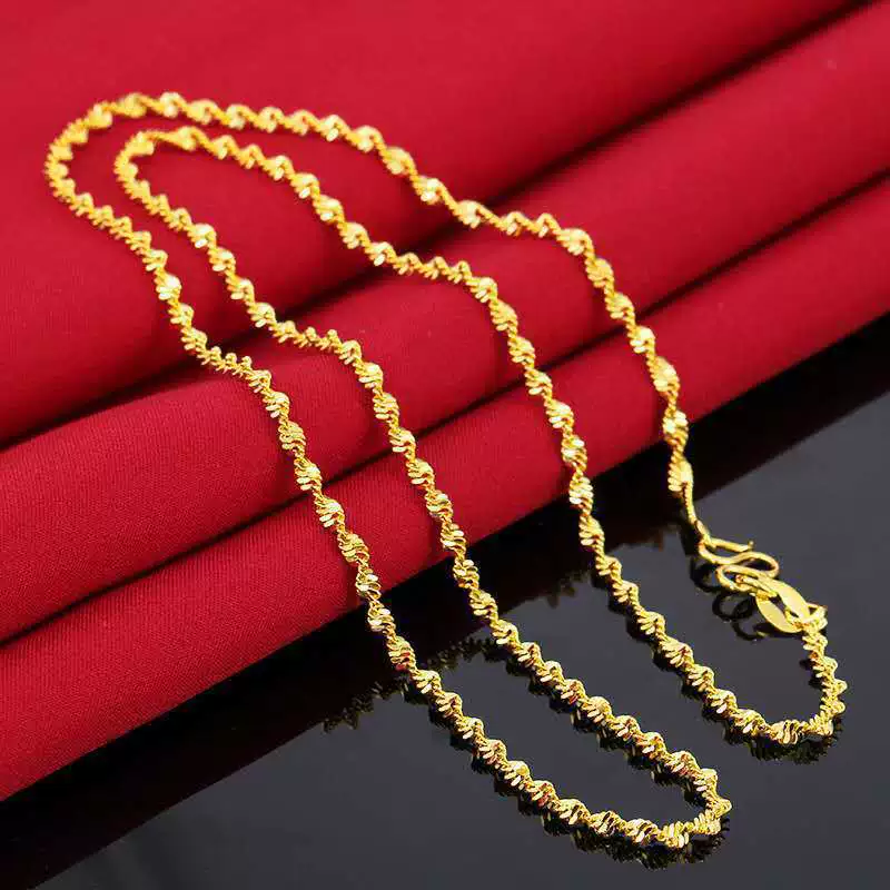 Маленькое красное книжное ожерелье высокого уровня ключицы цепи водяной волны одноцепочечные дети мода дикая цепь из твистых цепочек поставка оптом