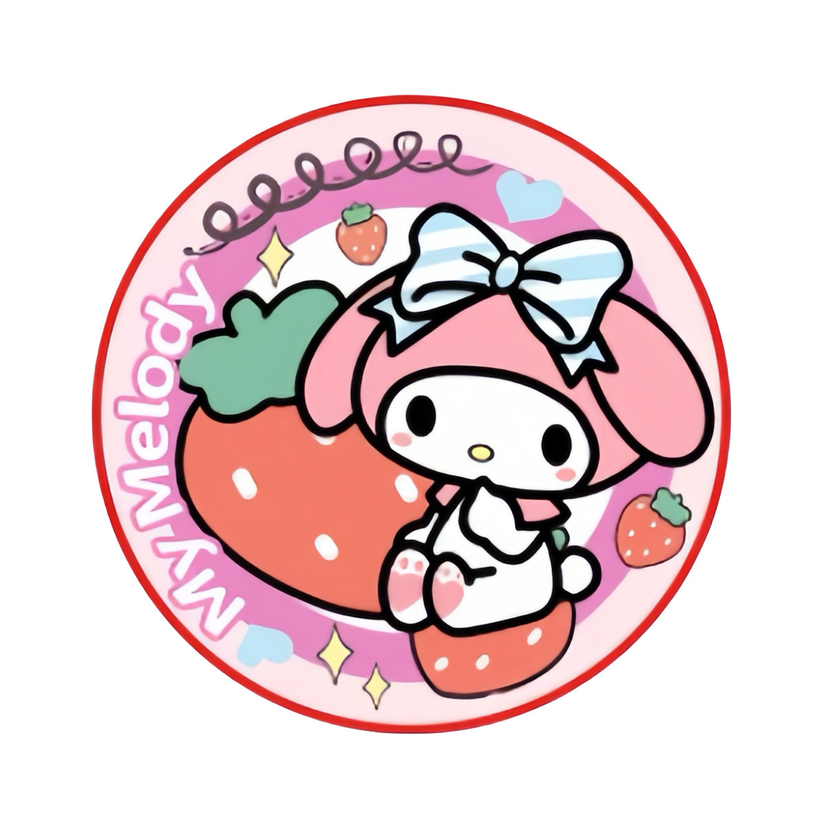 [Bolsa] dibujos animados Sanrio pequeño espejo redondo mini portátil de estaño espejo unilateral con espalda tarjeta espejo de bolsillo