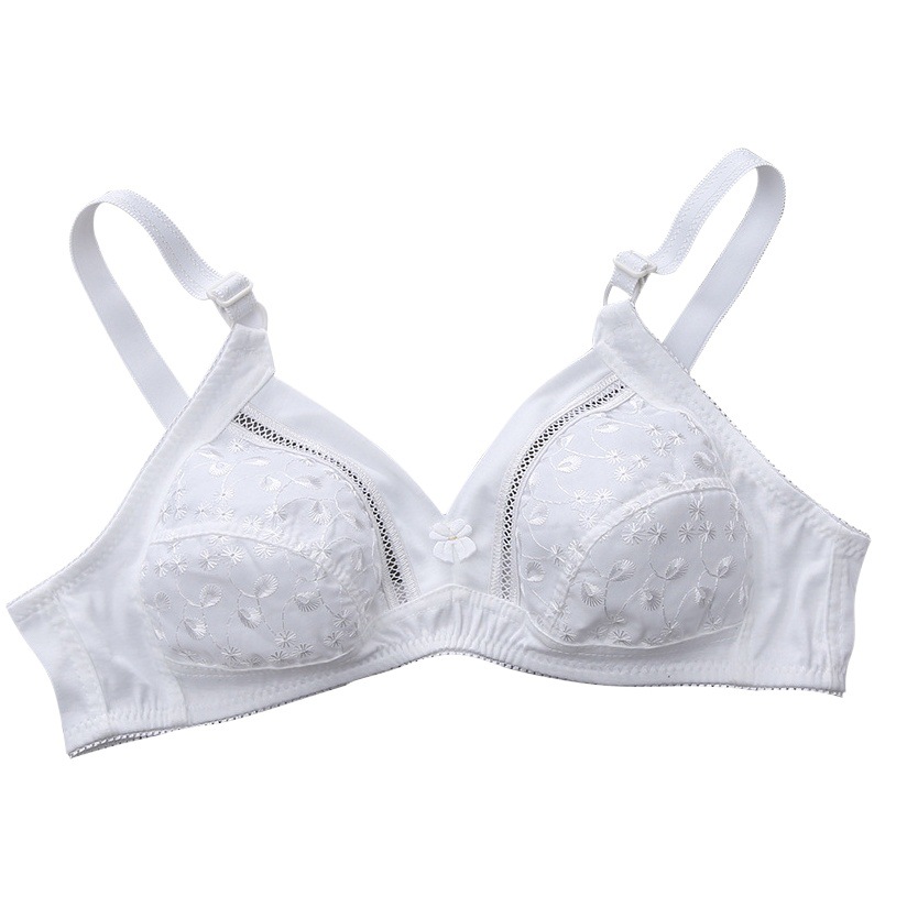 in stock wholesale wholesale no steel ring no sponge no steel ring bra middle-aged mother plus size big B cup running underwear