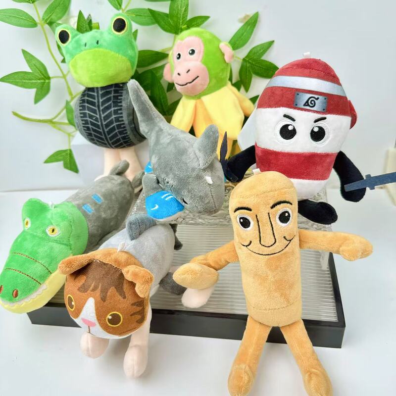 Cross-Border New Product: Mountain and Sea Classics Series Wooden Stick Crocodile Tire Frog Sahtur Imaginative Animal Small Plush Toy Cross-Border New Product: Mountain and Sea Classics Series Wooden Stick Crocodile Tire Frog Sahtur Imaginative Animal Small Plush Toy