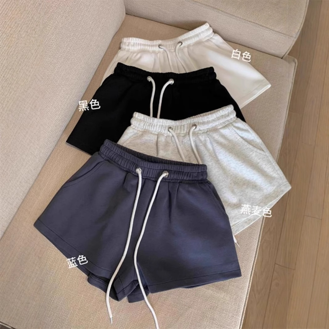 American Sports Wide-Leg Shorts for Women Summer 2025 New Outer Wear High-Waist Slim Loose Hot Pants Versatile Casual Pants