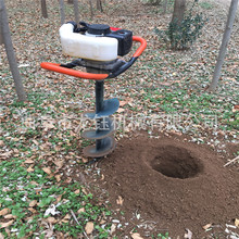 单人操作手提式两冲程植树挖坑机 混合油动力地钻冰钻机 钻坑设备