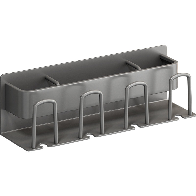 Portacepillos de dientes baño ponche-libre enjuague bucal taza del diente montado en la pared caja de almacenamiento pistola gris cepillo de dientes eléctrico titular