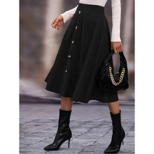 Q 51829 High waist slim A line umbrella skirt �������� A ��