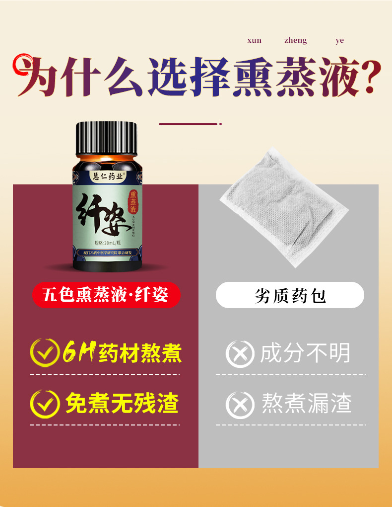 Five Elements Herbal Steaming Liquid Wu Xing 20ml x 10 Bottles Mugwort Ginger Sichuan Pepper Foot Soak and Body Steaming Concentrate quality and texture