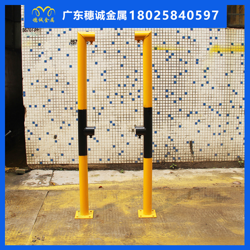 楼梯立杆临边防护 围栏立柱 可定式F柱干字柱王字柱 建筑施工现货