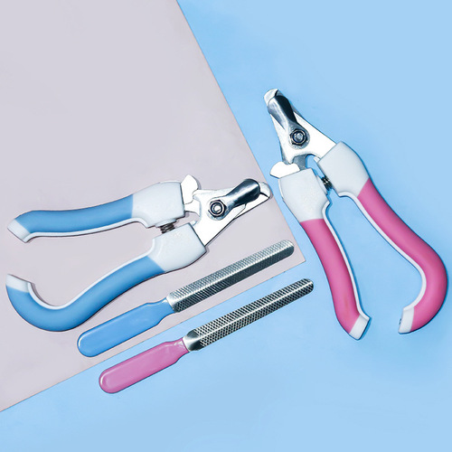 Pet nail clipper manufacturer cleaning supplies stainless steel pet nail clipper set with file cat nail clipper