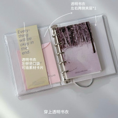 ins风细闪M5硬壳开窗活页本高颜值diy手账笔记本学生便携式口袋本
