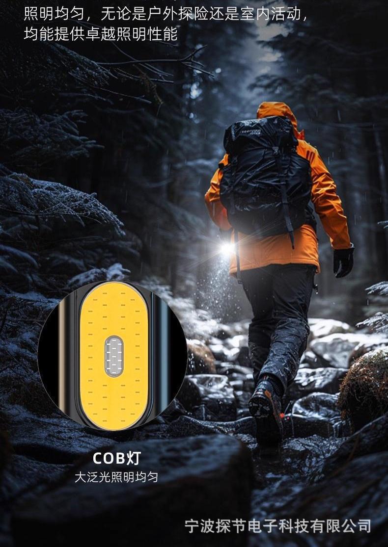 Strong Magnetic Ultra-Thin Flashlight with Strong Light, Rechargeable, Size Measurement, Outdoor Portable Inspection Led Pen Clip Repair Work Light