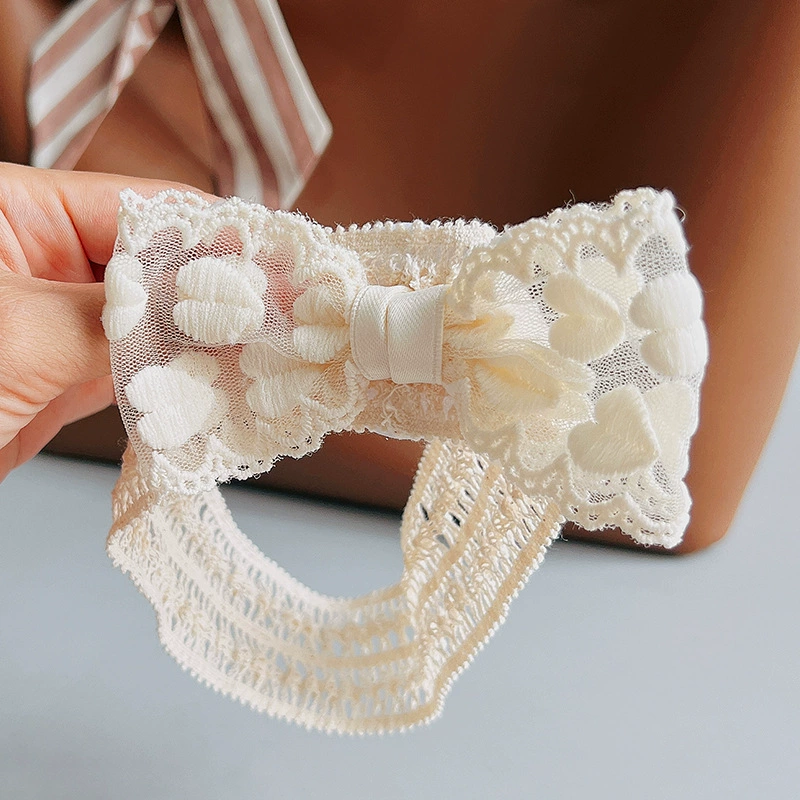 Детская повязка для волос, кружевной бант, эластичная повязка на голову с широкими краями, галогенная дверь для ребенка, защитный головной убор, цветок для головы ребенка на полный месяц, один год