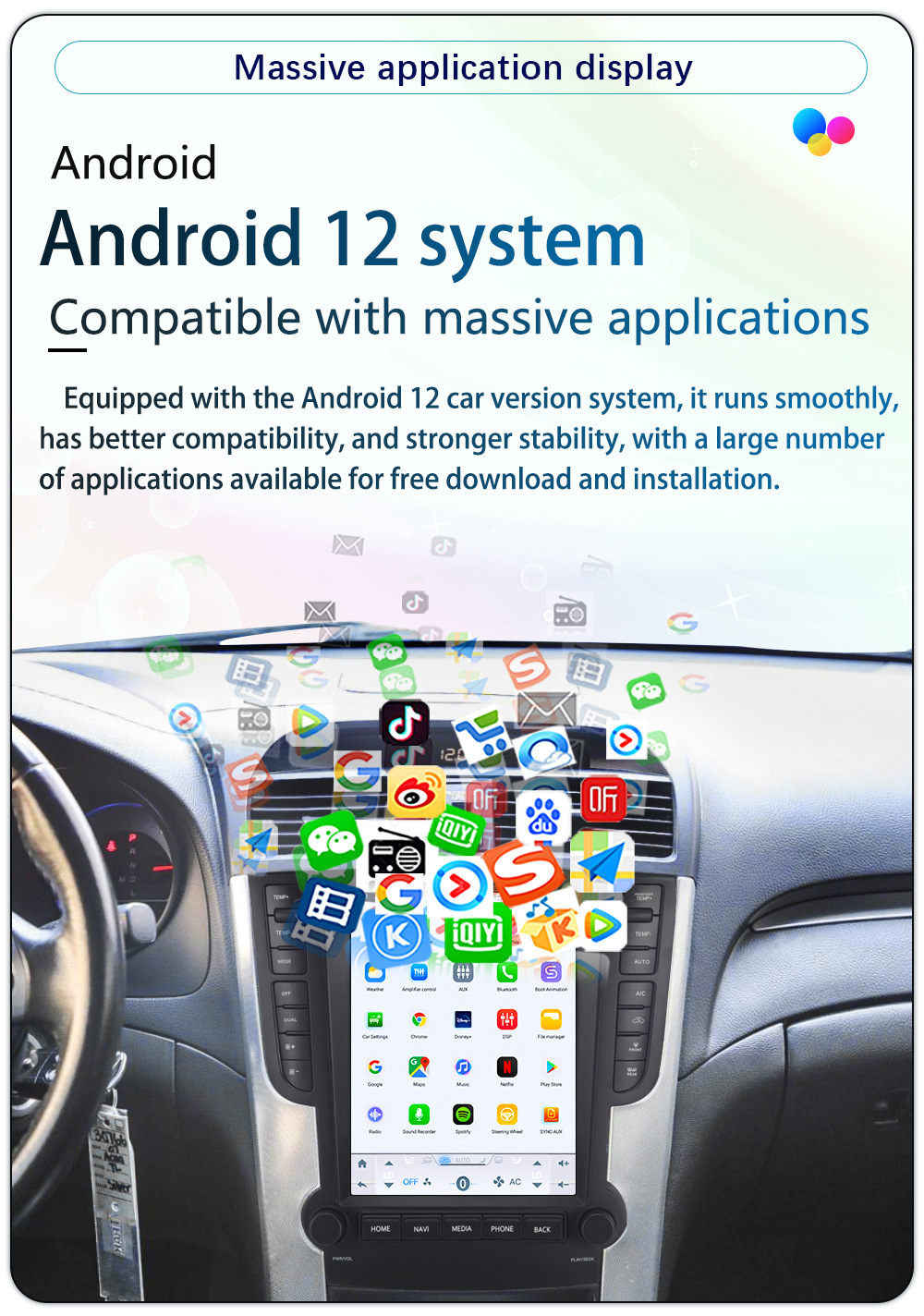 Suitable for 9.7-Inch 04-08 Acura Tl Modified Large Vertical Screen Wireless Carplay Car Navigation System