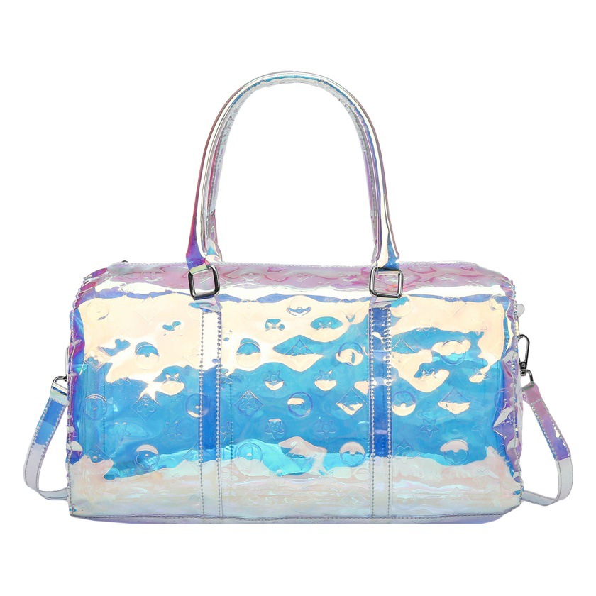 New Style Jelly Laser Travel Bag, Casual Large-Capacity Sports and Fitness Bag, Manufacturer Wholesale, Fashionable Business Trip Bag Wholesale