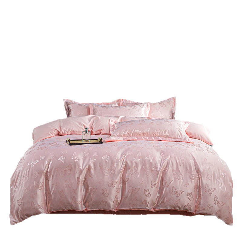 Satin Jacquard Duvet Set Luxurious Bedding For Home And Bedroom_voghion.com