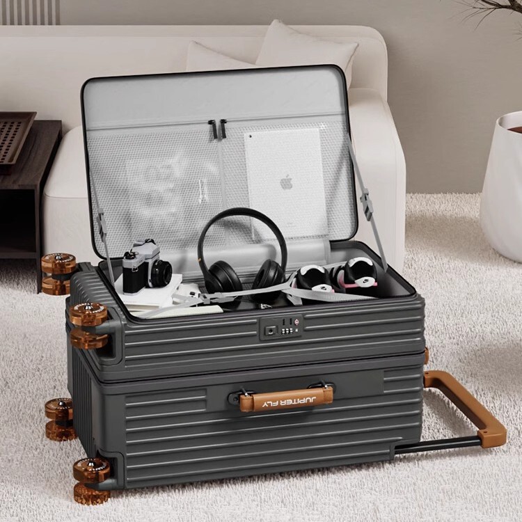 Jupiter flight side open cover luggage extension suitcase 20 inch boarding case 24 inch wide trolley case password luggage bag
