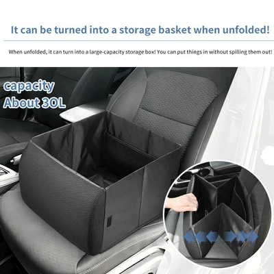 Cross-Border Car Seat Storage Box Lumbar Support Two-In-One Rectangular Foreign Trade Amazon Foldable Car Storage Box