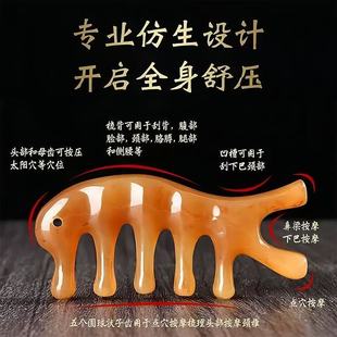 Meridian Massage Comb, Massage Comb, Meridian Comb, Lymphatic Scraping, Whole Body Universal Thickened Dolphin Head Therapy Comb