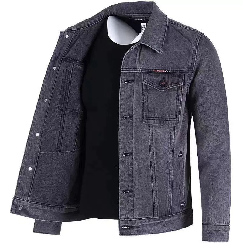 Осенняя джинсовая куртка oversize, плюс размер