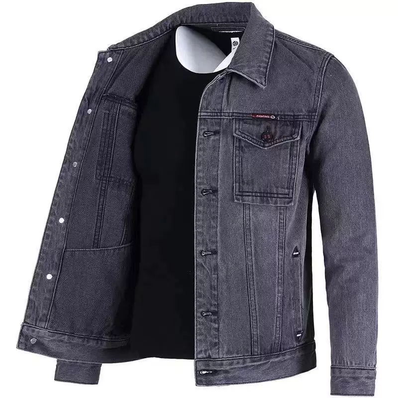 Осенняя джинсовая куртка oversize, плюс размер