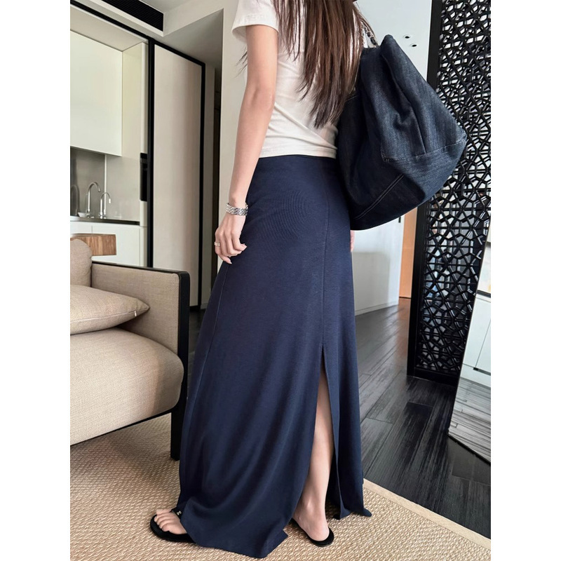 3545 #   Superniniyy Atmospheric Paper Man Floor-Length Skirt with Back Slit and Loose Slimming Look Skirt