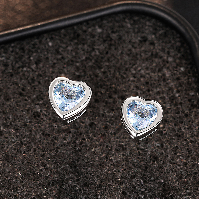 3g Weight Copper Ear Needle Material Ear Studs Classification 1 Pair Quantity Daily, Street Occasion Copper Material Heart Shape Pattern All Seasons Season Women's Gender Sweet Style 1 Pair Sweet Heart Shape Copper Ear Studs 12