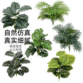 仿真植物背景墙草坪插花单支绿植塑料叶子餐厅客厅装饰蕨类假花草